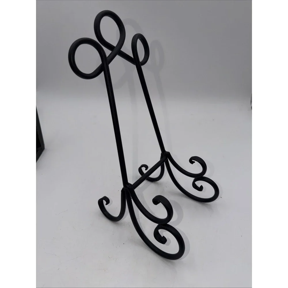 Heavy Duty Wrought Iron Sign Stand Art & Presentation Easel Book/Plate 13